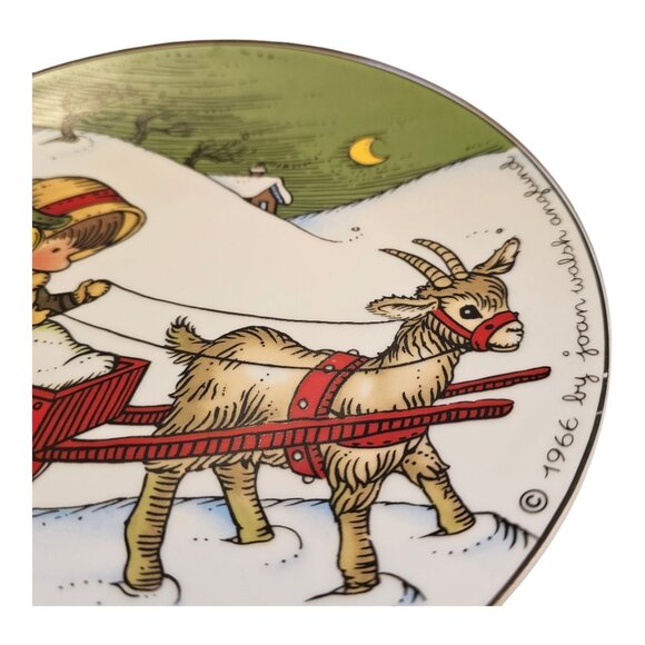 Vintage Joan Walsh Anglund January 1966 Decorative Plate – 7 Inches - Picture 5 of 6